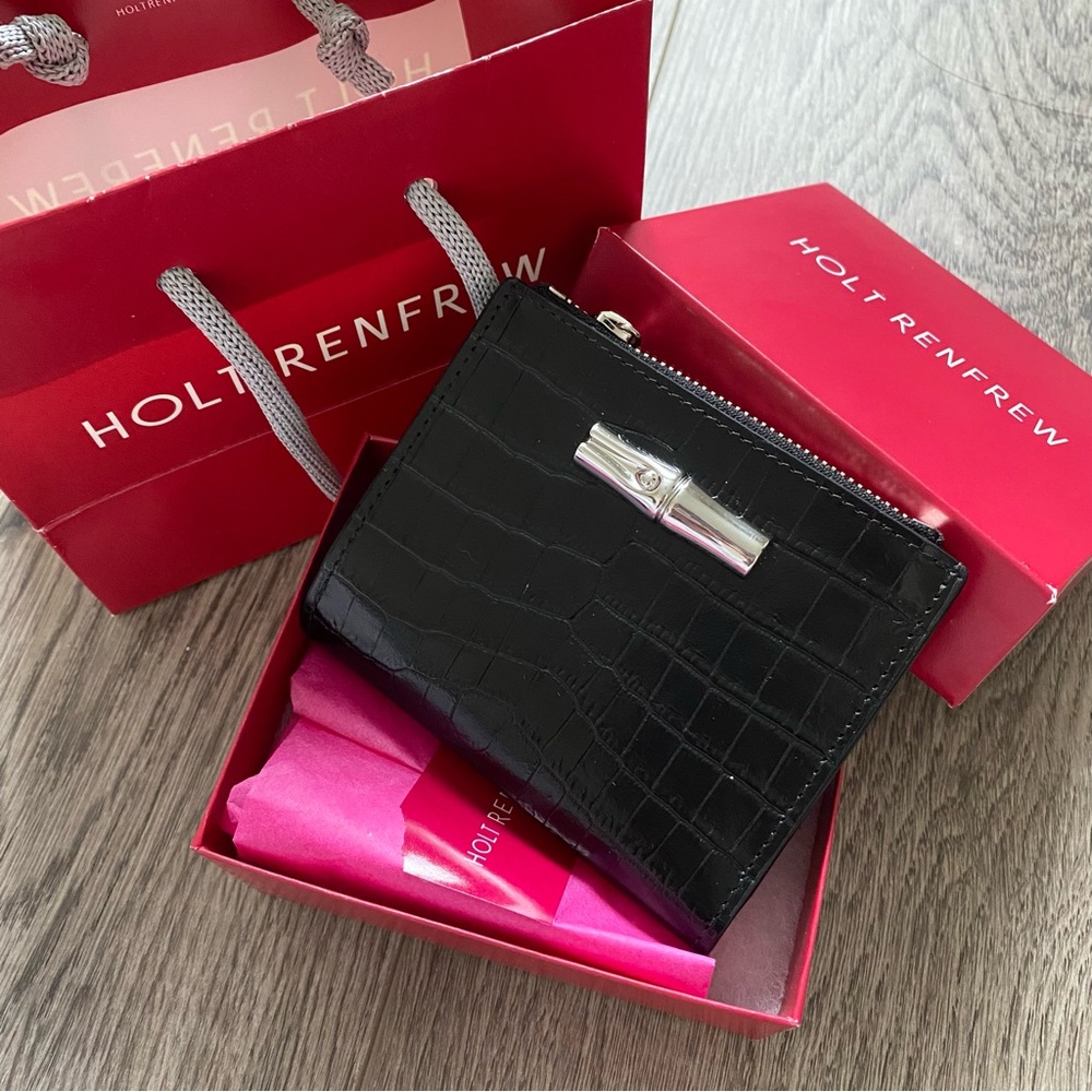 Longchamp Roseau Wallet in Black